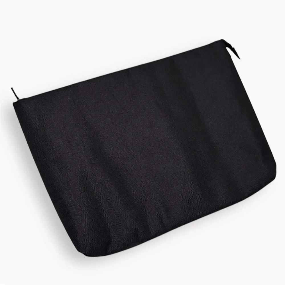 15” Black Canvas Padded Laptop & Tablet Sleeve Case Travel Bag